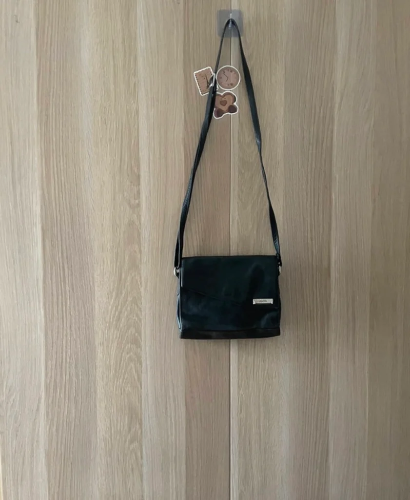 Sac noir en similicuir 